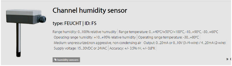 CHANNEL HUMIDITY SENSOR